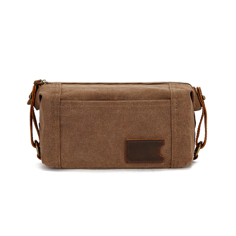 Handmade Vintage Zipper Canvas Men’s Toiletry Dopp Kit