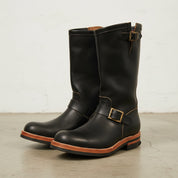 Handmade Western Cowboy Boots Vintage Buckle Square Heel Side Zipper - 3-4-right-view