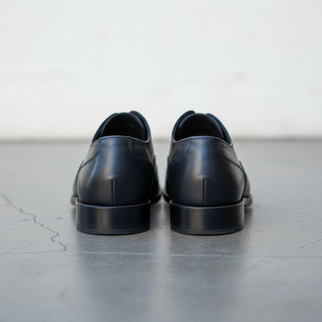 Handmade Wingtip Oxford Lace-Up Full-Grain Leather Men’s dress shoes - back-view