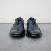 Handmade Wingtip Oxford Lace-Up Full-Grain Leather Men’s dress shoes - front-view