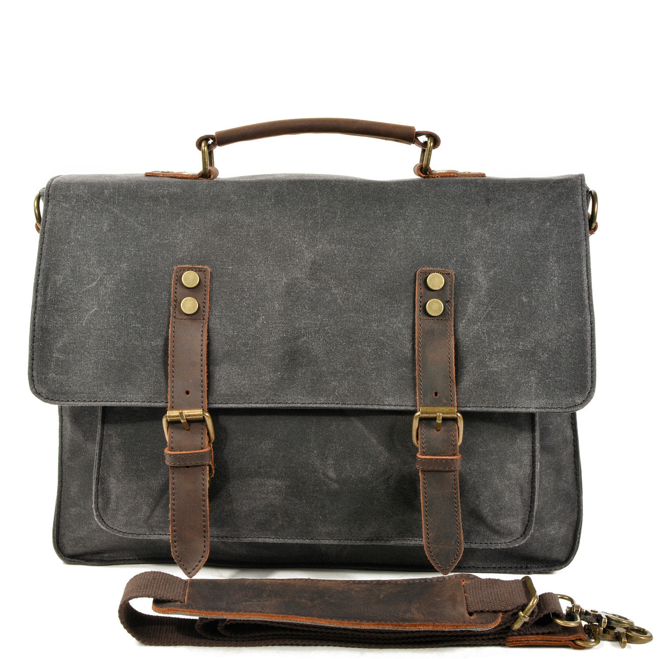 High-Quality Vintage Oil Wax Canvas Shoulder Bag for Men