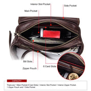 Men's Dark Brown Leather Fanny Pack — Hetton