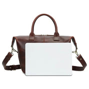 Women's Brown Leather Duffel Bag — Oliver