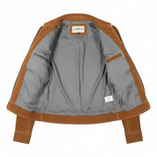 Women's Tan Suede Harrington Jacket — Carnforth