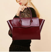 Handmade Full Grain Leather Work Handbag for Women, Vintage Multi-Compartment Laptop Bag