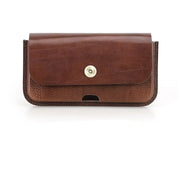 Brown Leather Dual Compartment Phone Case — Boscombe
