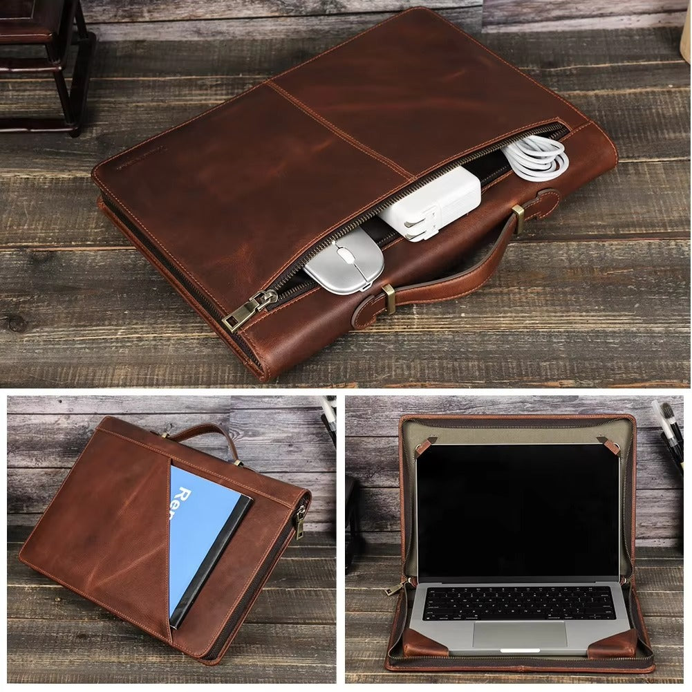 Premium Foldable Leather Laptop Cover for MacBook Pro 14" M1