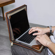 Premium Foldable Leather Laptop Cover for MacBook Pro 14" M1