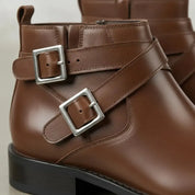 Men's Brown Plain-Toe Leather Jodhpur Boots — Pemberton