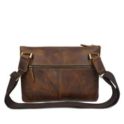 Men's Genuine Leather Crossbody Laptop Messenger Bag