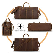 Rustic Leather Duffle Bag - A Timeless Classic