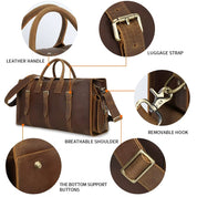 Rustic Leather Duffle Bag - A Timeless Classic