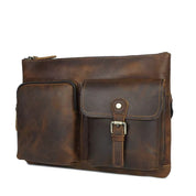 Men's Genuine Leather Crossbody Laptop Messenger Bag