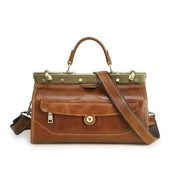 Handmade Genuine Leather Doctor Bag , Mini Box Handbag for Women