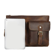 Men's Genuine Leather Crossbody Laptop Messenger Bag