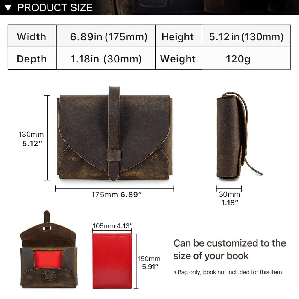 Brown Distressed Leather Journal Cover — Stenton