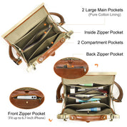 Handmade Genuine Leather Doctor Bag , Mini Box Handbag for Women