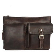 Men's Genuine Leather Crossbody Laptop Messenger Bag