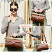 Handmade Genuine Leather Doctor Bag , Mini Box Handbag for Women