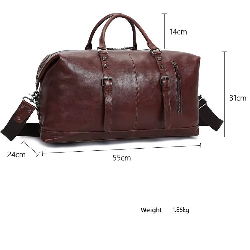 Premium Handcrafted Leather Duffel Bag -Timeless Elegance for Every Journey