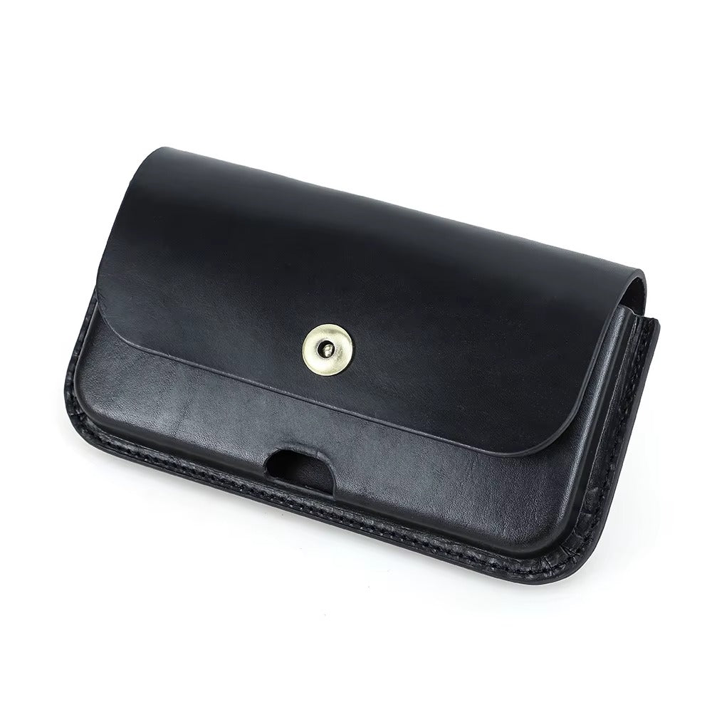Brown Pebbled Leather Belt Pouch — Beachley