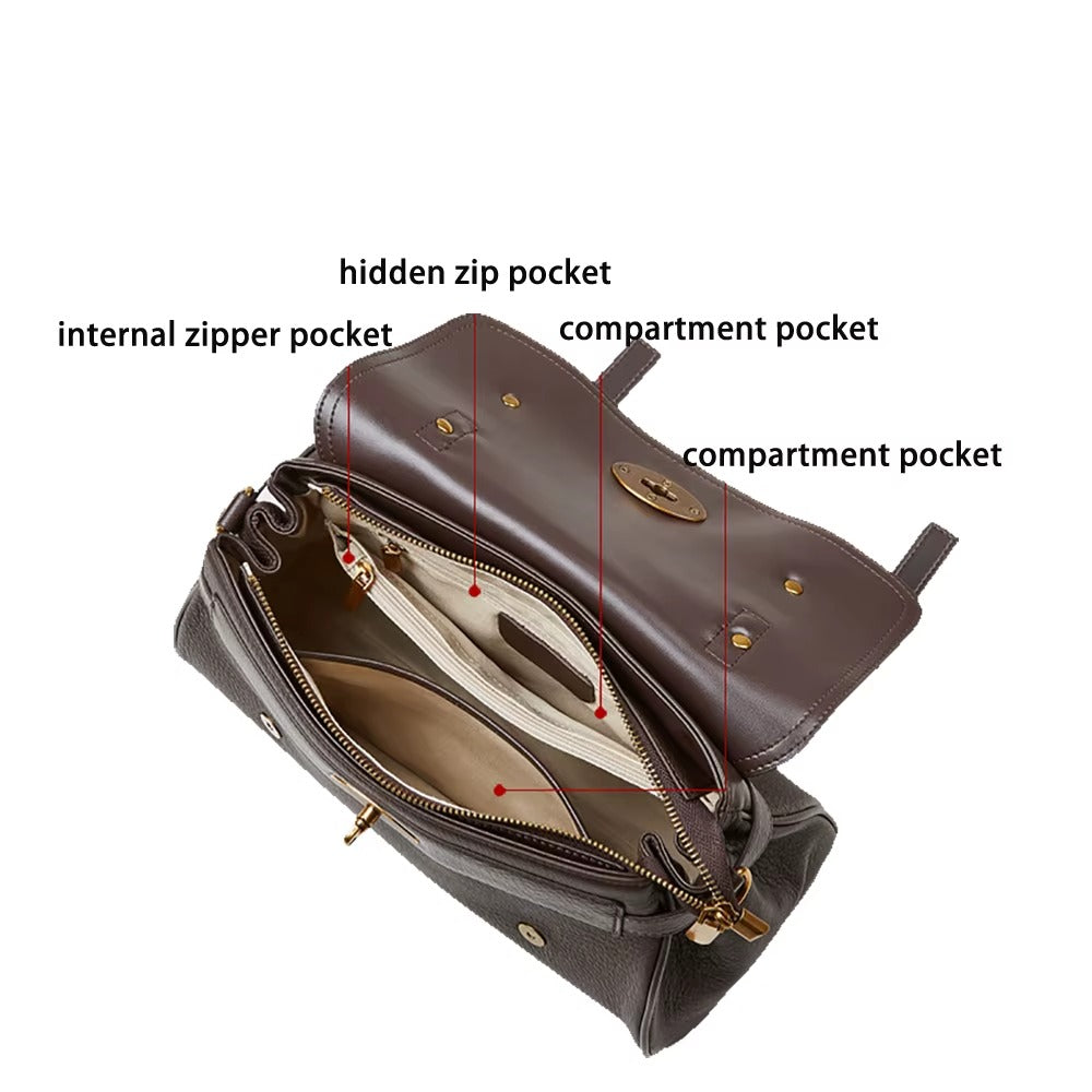 Handmade Genuine Leather Crossbody Bag for Women, Ladies Work & Daily Handbag