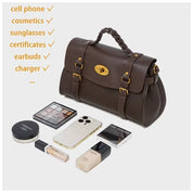 Handmade Genuine Leather Crossbody Bag for Women, Ladies Work & Daily Handbag