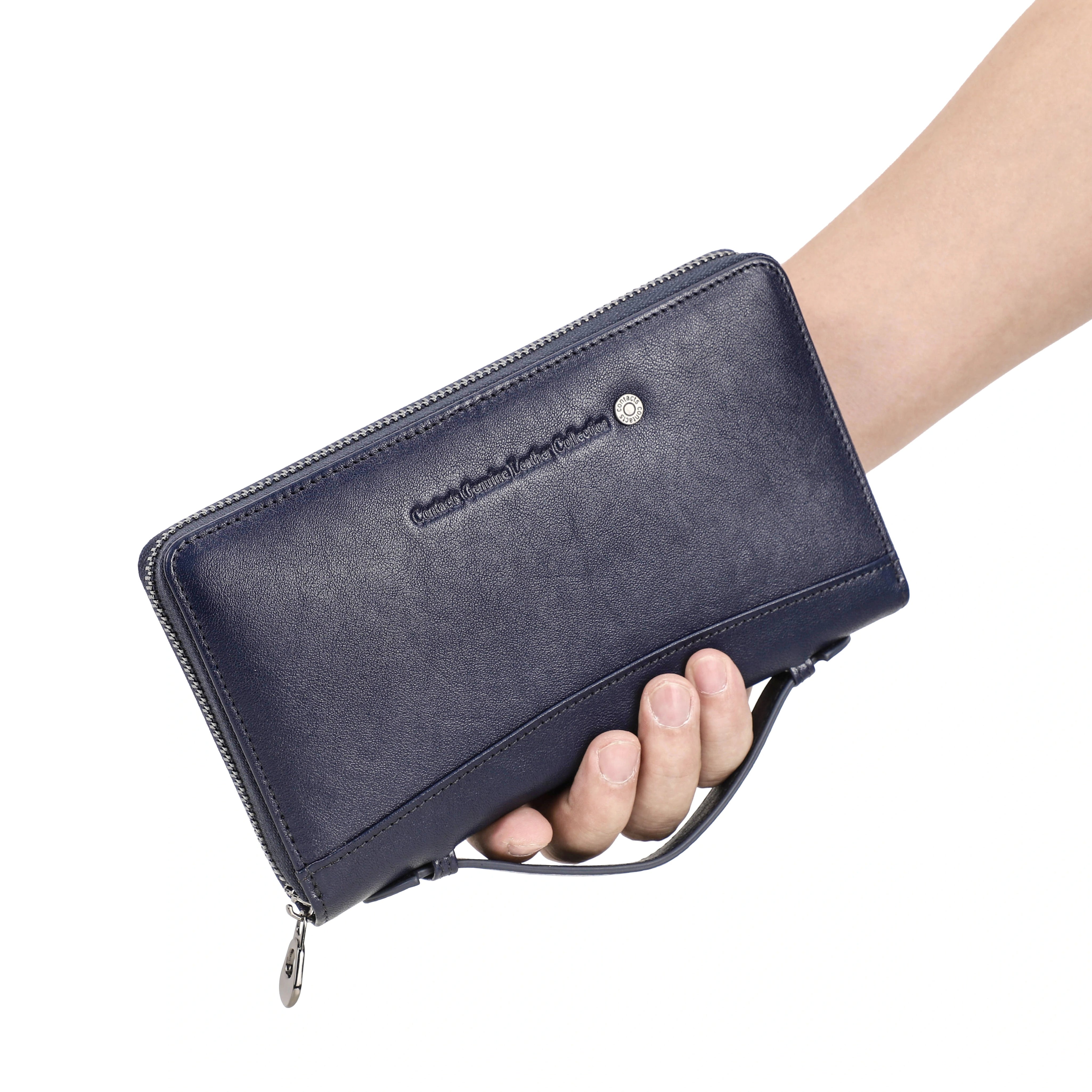 Men's Genuine Leather Passport Holder Wallet & Travel Organizer With Phone Pocket