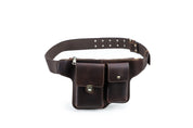 Handmade Punk Style Genuine Leather Men's Waist Belt Bag - Leather Fanny Pack