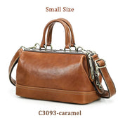 Handmade Vintage Full Grain Leather Handbag for Women with Cotton Lining