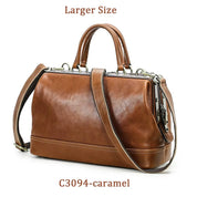 Handmade Vintage Full Grain Leather Handbag for Women with Cotton Lining