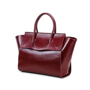 Handmade Full Grain Leather Work Handbag for Women, Vintage Multi-Compartment Laptop Bag