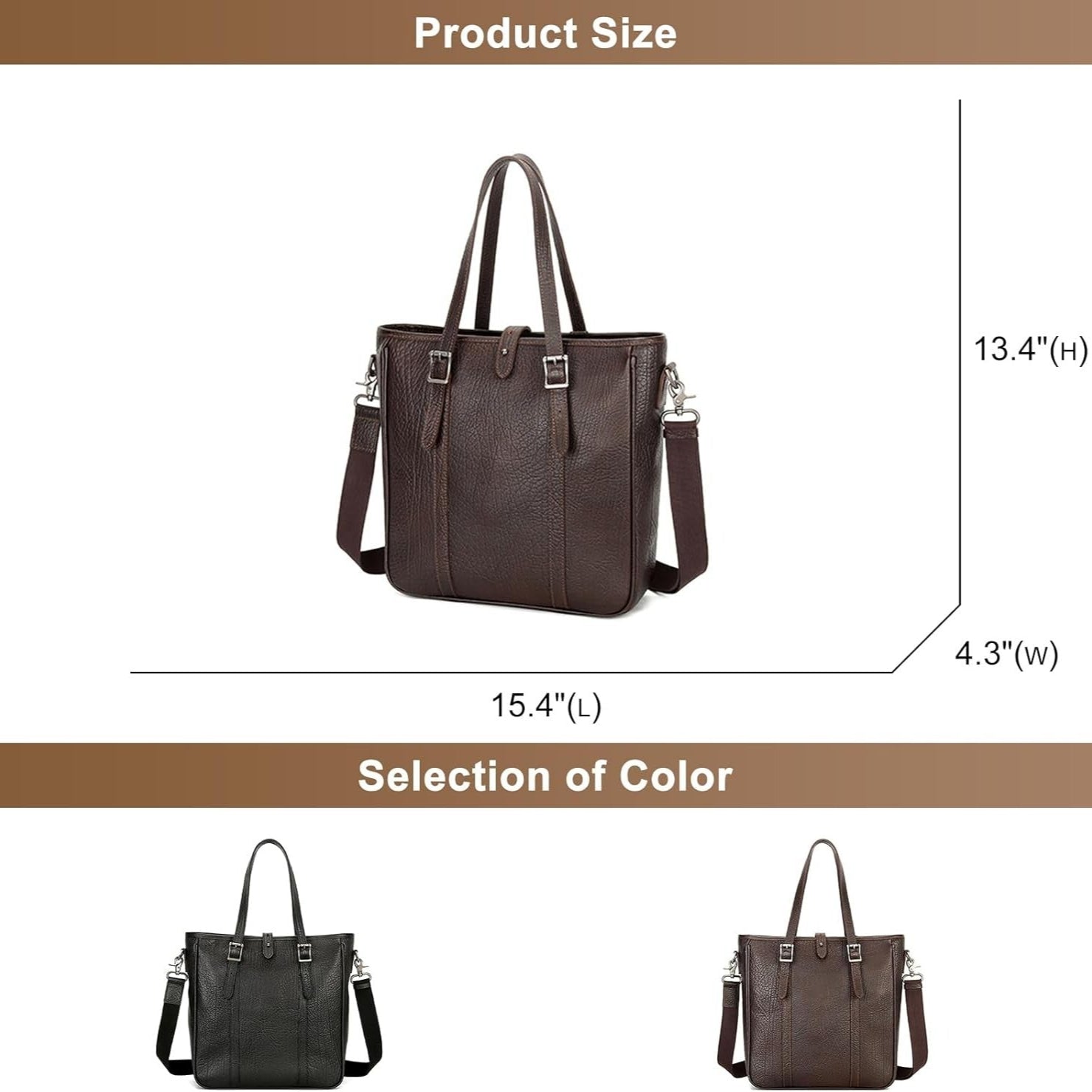 Classic Premium Leather Tote Bag for Men