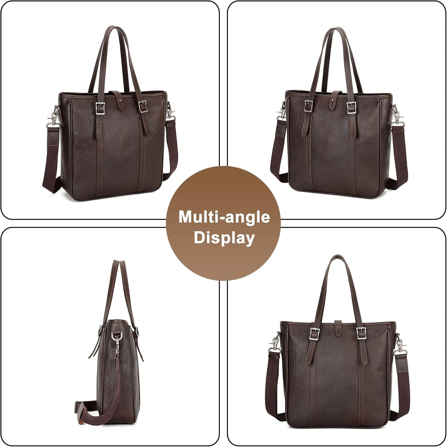 Classic Premium Leather Tote Bag for Men