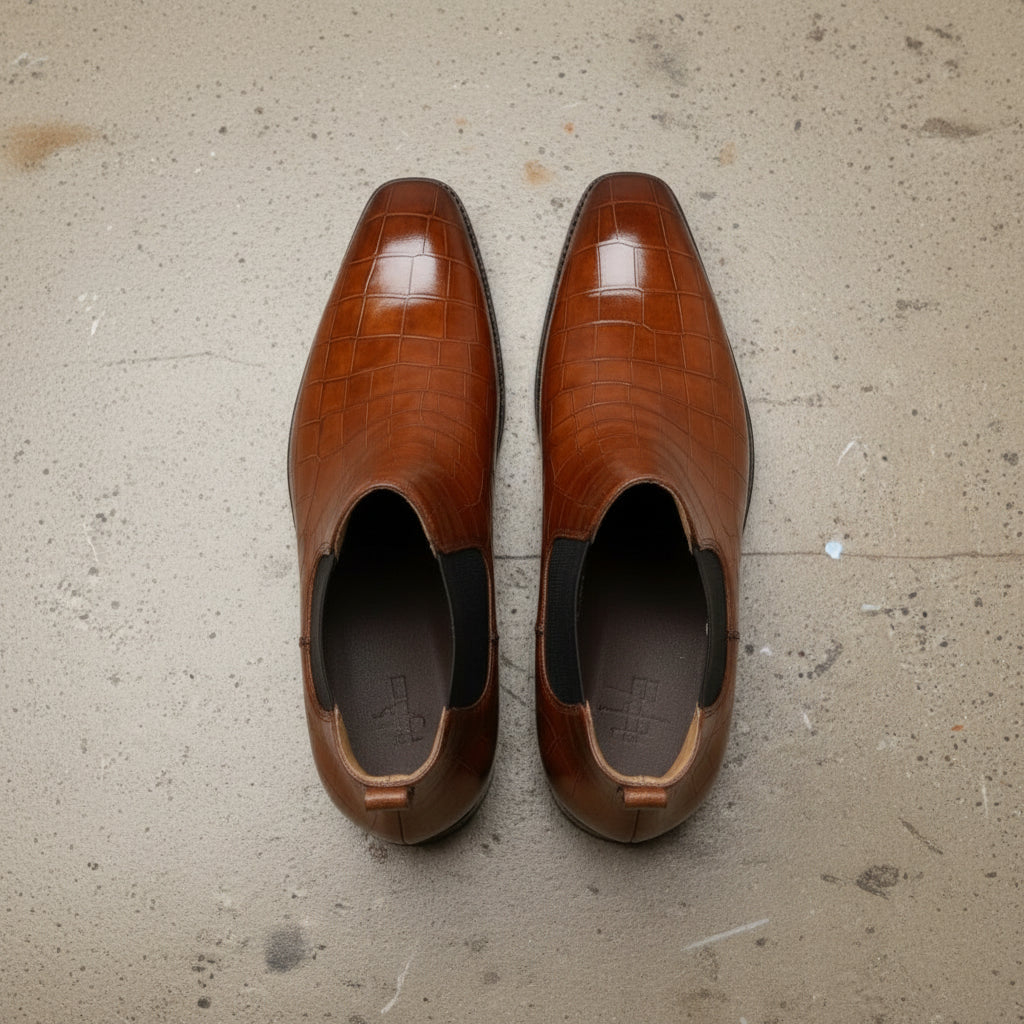 Handcrafted Tan Chelsea Boots