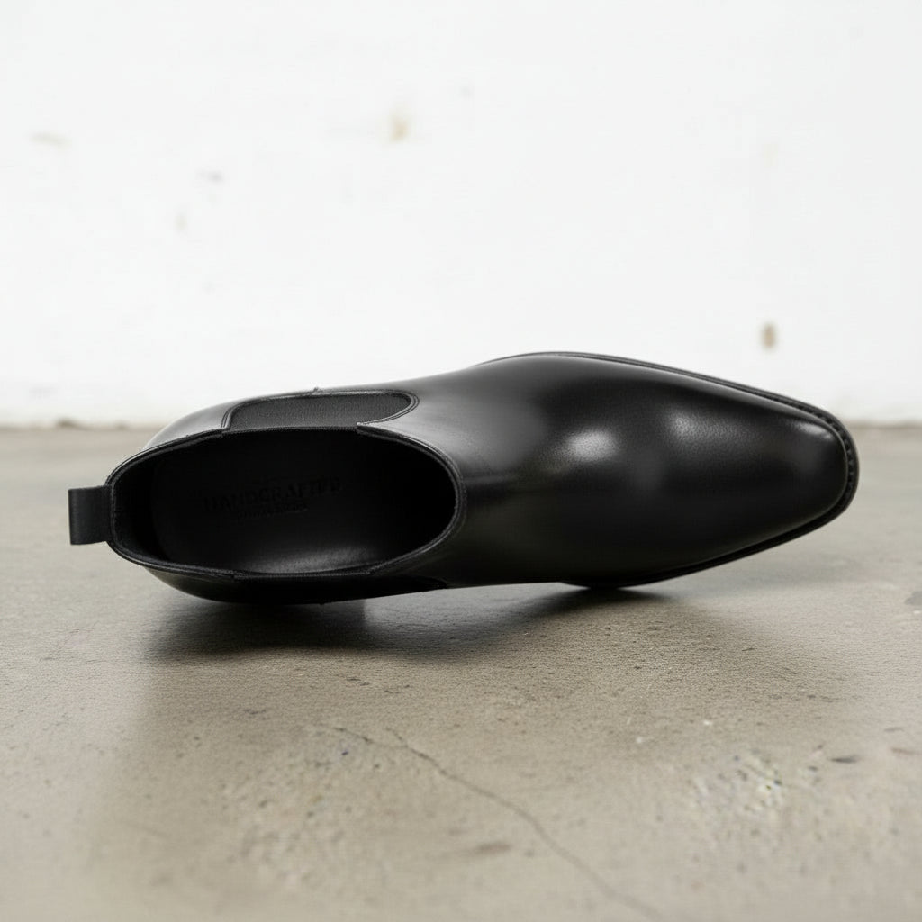 Handcrafted Black Calfskin Chelsea Boots