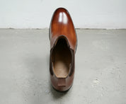 Handmade Men's Brown Leather Chelsea Boots