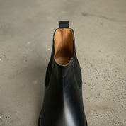 Handcrafted Black Leather Chelsea Boots for Men