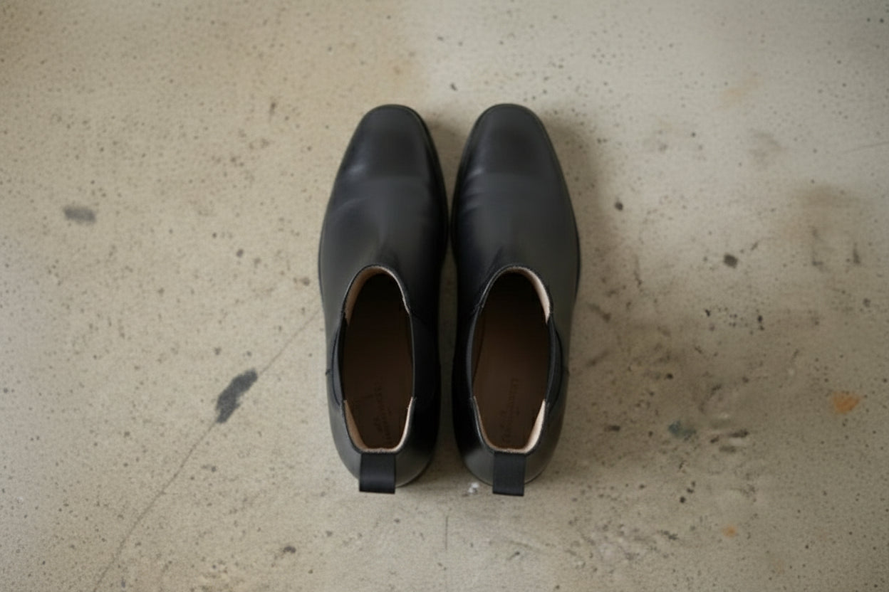 Handmade Plaintoe Chelsea Full-grain Leather Boots