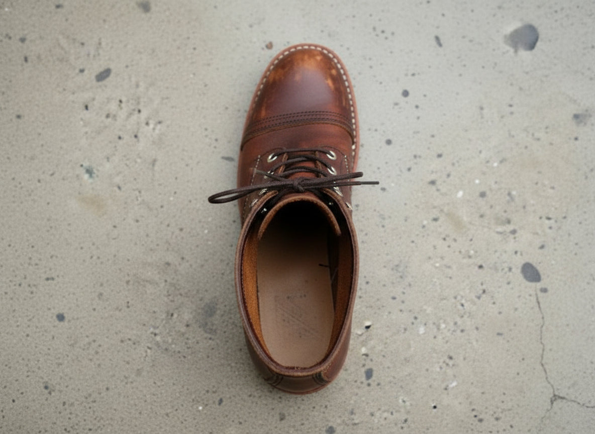 Handmade Men's Brown Leather Ankle Boots