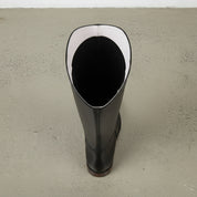 interior-view - Women's Handmade Black Knee-High Leather Classic Riding Boots