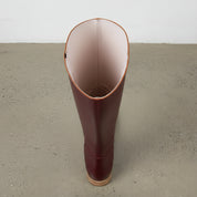 interior-view - Women's Handmade Burgundy Knee-High Leather Chelsea Boots