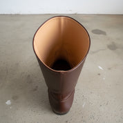 interior-view - Women's Handmade Chocolate Suede Leather Classic Riding Boots