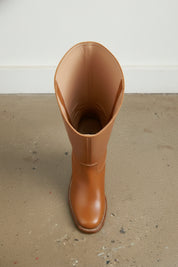 interior-view - Women's Handmade Cognac Brown Full Grain Leather Classic Riding Boots