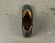 interior-view - Women's Handmade Dark Green Leather Chelsea Boots