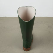 interior-view - Women's Handmade Dark Green Leather Chelsea Boots