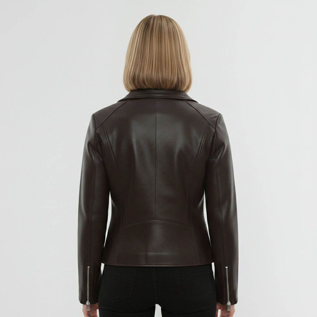 Women's Handmade Biker Leather Jacket