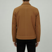 Men's Brown Suede Bomber Jacket
