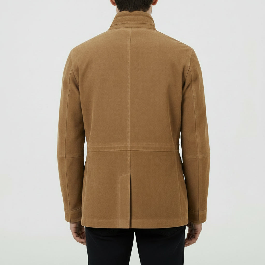 Men's Tan Suede Field Jacket