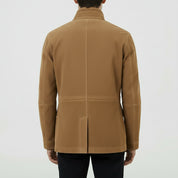 Men's Tan Suede Field Jacket